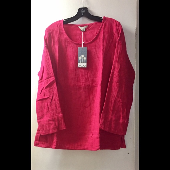 🆕Raspberry Cotton Bubble Gauze Top - Picture 2 of 4